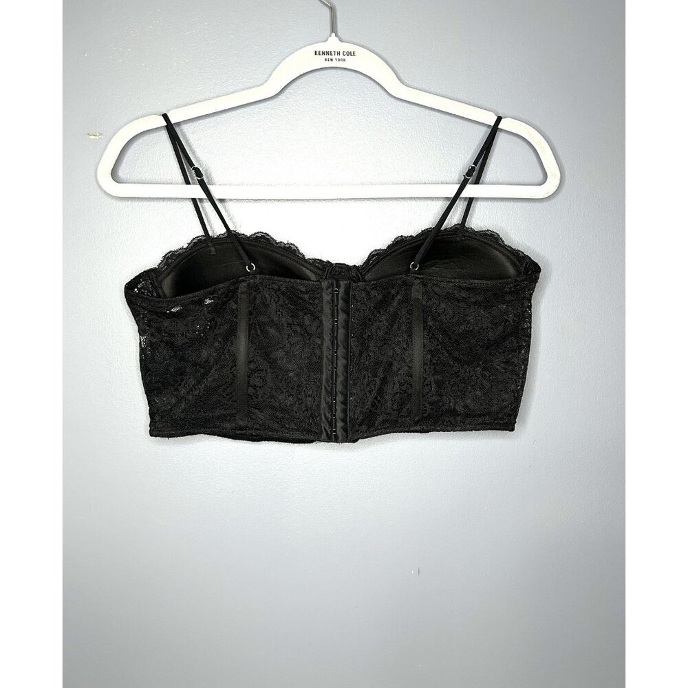 Forever 21 Bustier Corset Top XL Black Lace Underwire Bralette Whimsigoth Summer - Picture 5 of 12